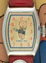 PORKY PIG WRIST WATCH BOXED.