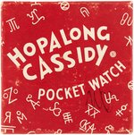 HIGH GRADE EXAMPLE OF RARE BOXED HOPALONG CASSIDY POCKETWATCH.