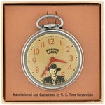 HIGH GRADE EXAMPLE OF RARE BOXED HOPALONG CASSIDY POCKETWATCH.