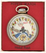 POPEYE 1934 RARE MULTI-CHARACTER BOXED POCKET WATCH.