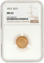 1913 INDIAN HEAD QUARTER EAGLE MS-62 (NGC).