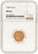 1928 INDIAN HEAD QUARTER EAGLE MS-62 (NGC).