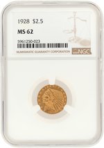 1928 INDIAN HEAD QUARTER EAGLE MS-62 (NGC).