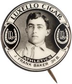 1910 P13 LUXELLO CIGAR J. FRANK BAKER (HOF) 3RD B. BUTTON.