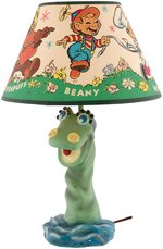 BEANY & CECIL LAMP AND SHADE.