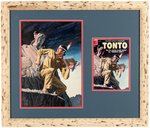THE LONE RANGER'S COMPANION TONTO #32 COMIC BOOK COVER ORIGINAL ART FRAMED DISPLAY.