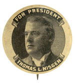 INDEPENDENCE LEAGUE 1908 THIRD PARTY UNLISTED PORTRAIT BUTTON.