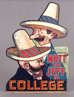 "BUD FISHER'S CREATION MUTT AND JEFF IN COLLEGE" MUSICAL COMEDY DIE-CUT COUNTERTOP STANDEE.