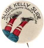 RARE 1927 "SLIDE KELLY SLIDE" NEW YORK YANKEES RELATED MGM MOVIE PROMO BUTTON.