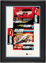 G.I. JOE SERIES 2 SKIMOBILE POLAR BATTLE BEAR BOX FRAMED UNCUT PROOF SHEET.