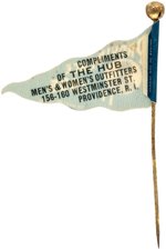 1905 PROVIDENCE CLAMDIGGERS CHAMPIONSHIP PENNANT STICKPIN WITH JACK DUNN (BABE RUTH CONNECTION).