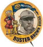 1909 GEORGE MULLIN DETROIT TIGERS "MORTON'S BUSTER BROWN BREAD" BUTTON.