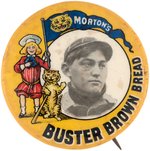 1909 BOSS SCHMIDT DETROIT TIGERS "MORTON'S BUSTER BROWN BREAD" BUTTON.