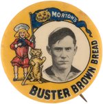 1909 JIM DELAHANTY DETROIT TIGERS "MORTON'S BUSTER BROWN BREAD" BUTTON.