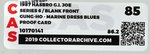 G.I. JOE - GUNG-HO MARINE DRESS BLUES SERIES 6 FRONT/BACK PROOF CARD CAS PAIR.