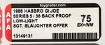 G.I. JOE - LOW LIGHT - NIGHT SPOTTER SERIES 5/36 BACK PROOF CARD FREE SGT. SLAUGHTER OFFER AFA 75 EX+/NM.