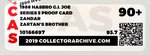 G.I. JOE - DREADNOK ZANDAR SERIES 5/34 BACK PROOF CARD CAS 90+.