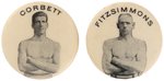 1897 "CORBETT" AND "FITZSIMMONS" BUTTON PAIR UNLISTED IN MUCHINSKY.