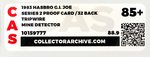 G.I. JOE - MINE DETECTOR TRIPWIRE SERIES 2/32 BACK PROOF CARD CAS 85+.