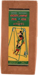 MICKEY MOUSE & MINNIE MOUSE AS ACROBATS BOXED CELLULOID WIND-UP.