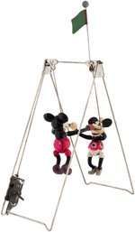 MICKEY MOUSE & MINNIE MOUSE AS ACROBATS BOXED CELLULOID WIND-UP.