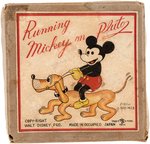RUNNING MICKEY ON PLUTO BOXED CELLULOID WIND-UP .