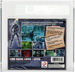 METAL GEAR SOLID VGA 85 NM+ SILVER LEVEL KONAMI 1998 PLAYSTATION 1 2-DISC GAME BLACK LABEL/Y-FOLD SEAL.