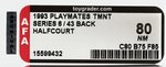 TEENAGE MUTANT NINJA TURTLES - HALFCOURT SERIES 6/43 BACK AFA 80 NM.