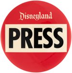 DISNEYLAND EARLY AND RARE LARGE PRESS BUTTON.