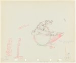 SILLY SYMPHONIES - MOTHER GOOSE GOES HOLLYWOOD PRODUCTION DRAWING ORIGINAL ART LOT (W.C. FIELDS & CHARLIE McCARTHY).