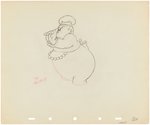 SILLY SYMPHONIES - MOTHER GOOSE GOES HOLLYWOOD PRODUCTION DRAWING ORIGINAL ART TRIO (LAUREL & HARDY).