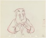 SILLY SYMPHONIES - MOTHER GOOSE GOES HOLLYWOOD" PRODUCTION DRAWING ORIGINAL ART PAIR & MODEL SHEET (HUGH HERBERT).