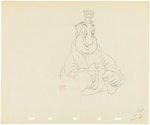 SILLY SYMPHONIES - MOTHER GOOSE GOES HOLLYWOOD" PRODUCTION DRAWING ORIGINAL ART PAIR & MODEL SHEET (HUGH HERBERT).