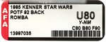 STAR WARS: THE POWER OF THE FORCE - ROMBA 92 BACK AFA UNCIRCULATED U80 Y-NM.