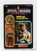 STAR WARS: THE POWER OF THE FORCE - LUKE SKYWALKER (BATTLE PONCHO) 92 BACK AFA UNCIRCULATED U75+ Y-EX+/NM.