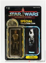 STAR WARS: POWER OF THE FORCE - HAN SOLO (IN CARBONITE CHAMBER)" 92 BACK AFA 85 Y-NM+.