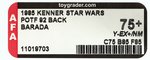 STAR WARS: POWER OF THE FORCE - BARADA 92 BACK AFA 75+ Y-EX+/NM.