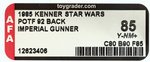 STAR WARS: THE POWER OF THE FORCE - IMPERIAL GUNNER 92 BACK AFA 85 Y-NM+.