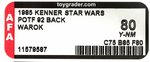 STAR WARS: THE POWER OF THE FORCE - WAROK 92 BACK AFA 80 Y-NM.