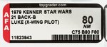 STAR WARS - LUKE SKYWALKER (X-WING PILOT) 21 BACK-B AFA 80 NM.