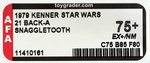 STAR WARS - SNAGGLETOOTH 21 BACK-A AFA 75+ EX+/NM.