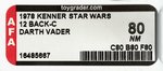 STAR WARS - DARTH VADER 12 BACK-C AFA 80 NM.