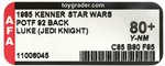 STAR WARS: POWER OF THE FORCE - LUKE SKYWALKER (JEDI KNIGHT) 92 BACK AFA 80+ Y-NM.