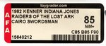 INDIANA JONES IN RAIDERS OF THE LOST ARK - CAIRO SWORDSMAN SERIES 1 4 BACK AFA 85 NM+.