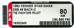 STAR WARS: THE EMPIRE STRIKES BACK - TIE FIGHTER PILOT" 48 BACK-C AFA 80 NM.