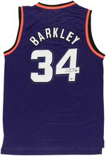 CHARLES BARKLEY (HOF) PHOENIX SUNS SIGNED BASKETBALL JERSEY.