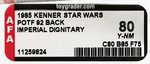 STAR WARS: THE POWER OF THE FORCE - IMPERIAL DIGNITARY 92 BACK AFA 80 Y-NM.