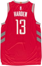 JAMES HARDEN HOUSTON ROCKETS SIGNED BASKETBALL JERSEY.