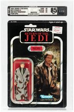 STAR WARS: RETURN OF THE JEDI - HAN SOLO (TRENCH COAT, PLAIN LAPEL) 79 BACK-A AFA 85 NM+.