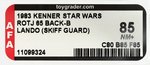 STAR WARS: RETURN OF THE JEDI - LANDO CALRISSIAN (SKIFF GUARD DISGUISE) 65 BACK-B AFA 85 NM+.